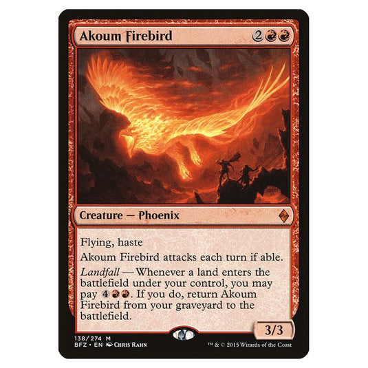 Magic The Gathering - Battle For Zendikar - Akoum Firebird - 138/274 (Foil)