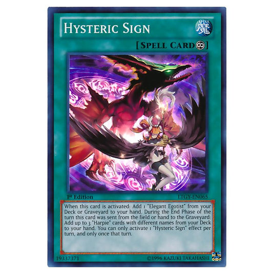 Yu-Gi-Oh! - Lord of the Tachyon Galaxy - Hysteric Sign (Super Rare) LTGY-EN065