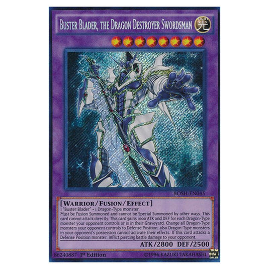Yu-Gi-Oh! - Breakers of Shadow - Buster Blader, the Dragon Destroyer Swordsman (Secret Rare) BOSH-EN045