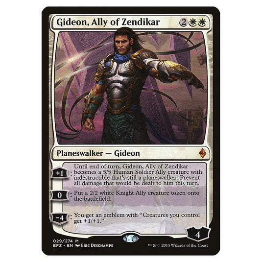 Magic The Gathering - Battle For Zendikar - Gideon, Ally Of Zendikar - 29/274