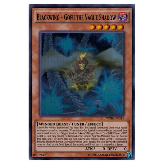 Yu-Gi-Oh! - OTS Tournament Pack 4 - Blackwing - Gofu the Vague Shadow (Super Rare) OP04-EN011
