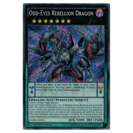 Yu-Gi-Oh! - Clash of Rebellions - Odd-Eyes Rebellion Dragon (Secret Rare) CORE-EN051