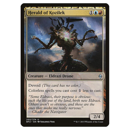Magic The Gathering - Battle For Zendikar - Herald Of Kozilek - 205/274