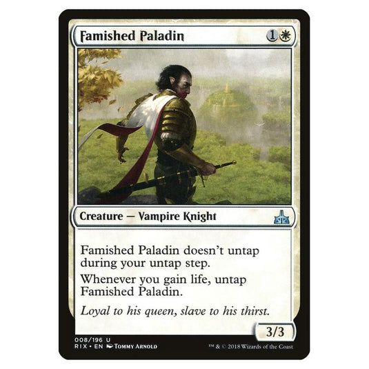 Magic The Gathering - Rivals Of Ixalan - Famished Paladin - 8/196