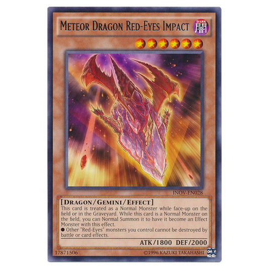Yu-Gi-Oh! - Invasion - Vengeance - Meteor Dragon Red-Eyes Impact (Rare) INOV-EN028