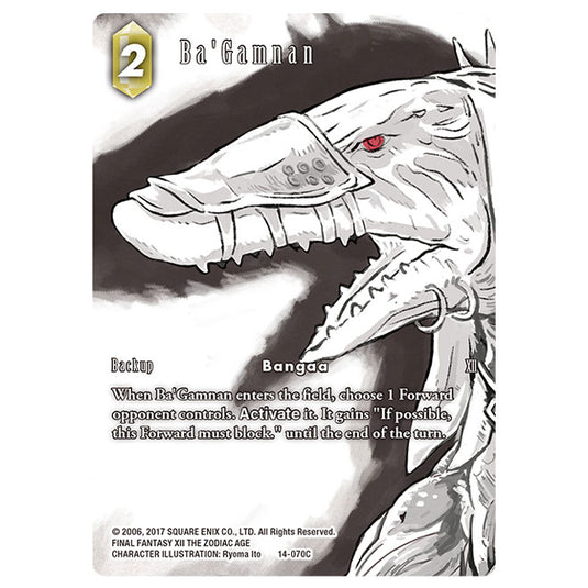 Final Fantasy - Opus 14 - Ba'Gamnan - Full Art Foil - (14-070C)