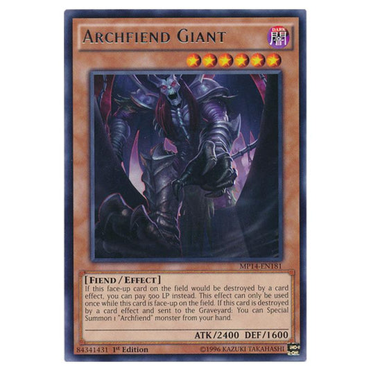 Yu-Gi-Oh! - 2014 Mega-Tin Mega Pack - Archfiend Giant (Rare) MP14-EN181
