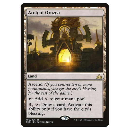 Magic The Gathering - Rivals Of Ixalan - Arch Of Orazca - 185/196 (Foil)