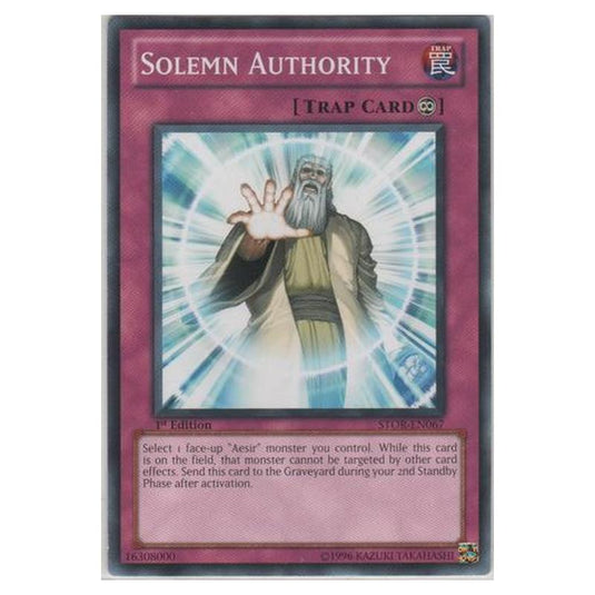 Yu-Gi-Oh! - Storm of Ragnarok - Solemn Authority (Common) STOR-EN067