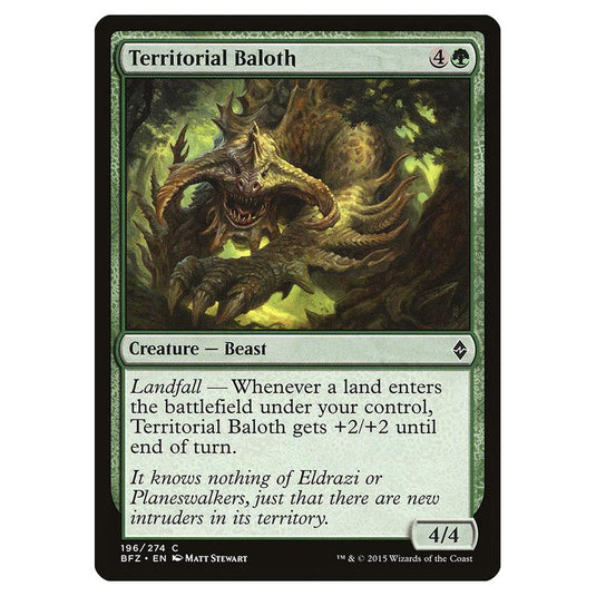 Magic The Gathering - Battle For Zendikar - Territorial Baloth - 196/274 (Foil)