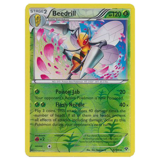 Pokemon - XY Base Set - (Reverse Holo) Beedrill - 5/146