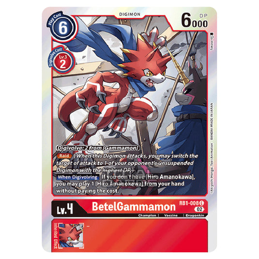 Digimon Card Game - RB-01: Resurgence Booster - BetelGammamon - (Common) - RB1-008