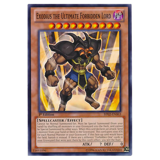 Yu-Gi-Oh! - Battle Pack 2 - War of the Giants - Exodius the Ultimate Forbidden Lord (Common) BP02-EN063