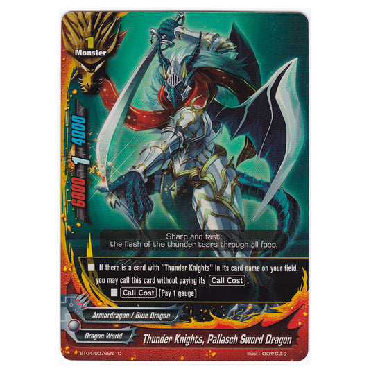 Future Card Buddyfight - Darkness Fable - Thunder Knights Pallasch Sword Dragon - 76/105 (Reverse Holo)