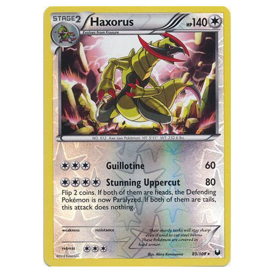 Pokemon - Black & White - Dark Explorers - (Reverse Holo) Haxorus - 89/108