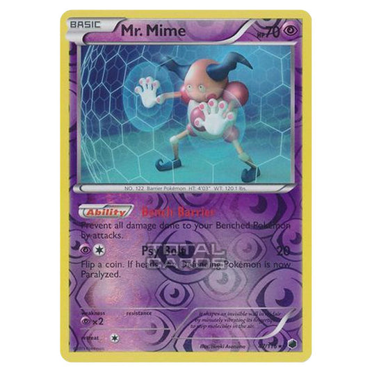 Pokemon - Black & White - Plasma Freeze - (Reverse Holo) Mr. Mime - 47/116