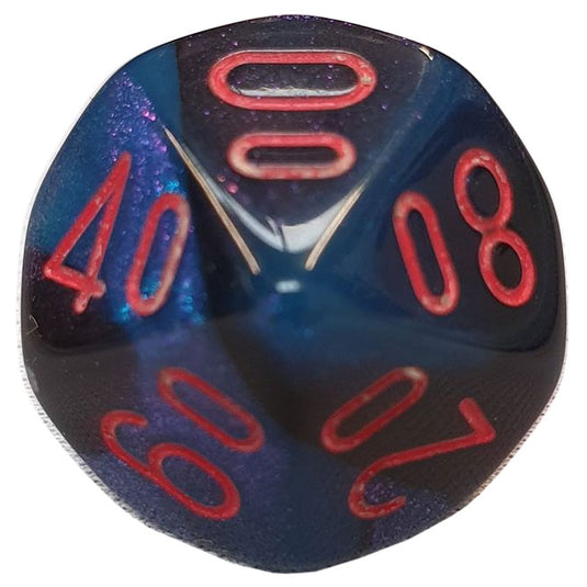 Chessex - Gemini 16mm D10/100 - Black-Starlight w/Red