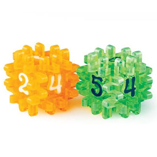 Blackfire Constructible Dice - Light Green & Orange