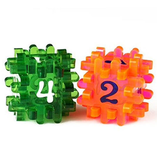Blackfire Constructible Dice - Light Red & Green