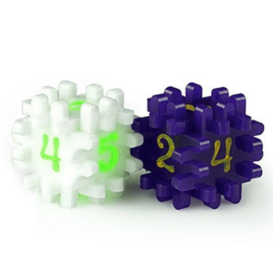 Blackfire Constructible Dice - White & Purple