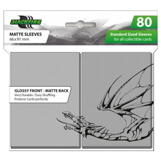 Blackfire - Standard Matte Sleeves - Clear (80 Sleeves)