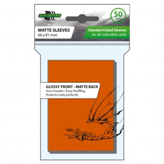 Blackfire - Standard Matte Sleeves - Orange (50 Sleeves)