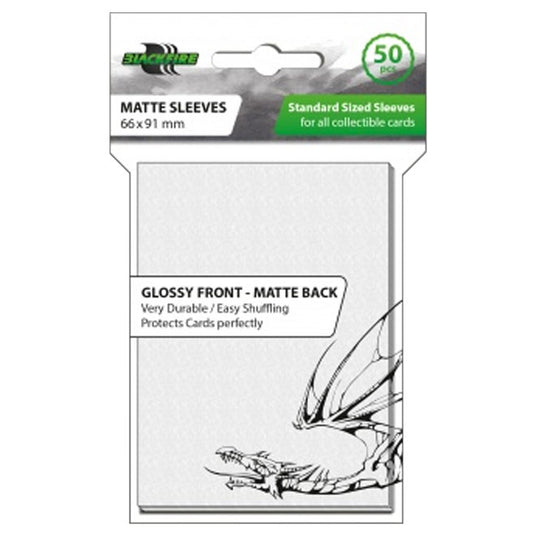 Blackfire - Standard Matte Sleeves - White (50 Sleeves)