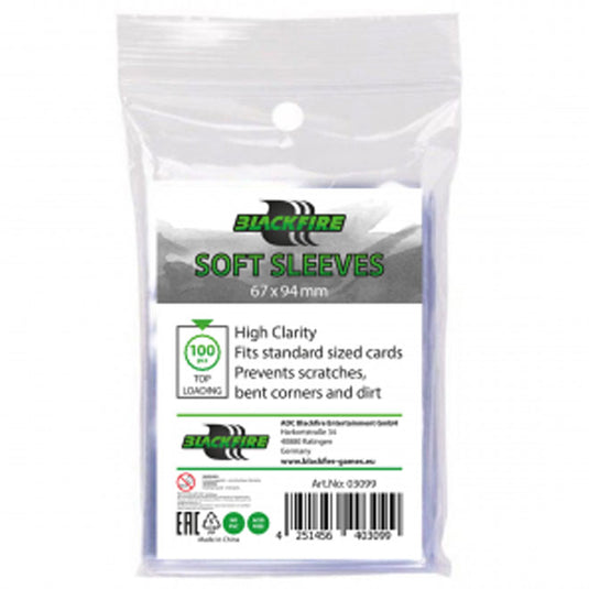 Blackfire - Standard Size - Soft Sleeves - 100 Sleeves