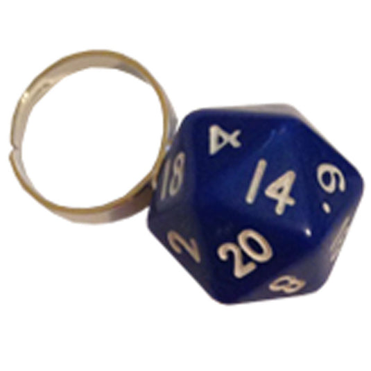 Blue D20 - Dice Ring (Adjustable)