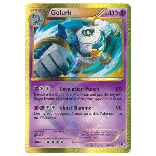 Pokemon - Black & White - Boundaries Crossed - Golurk (Secret Rare) 150/149
