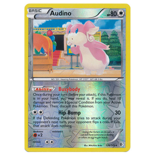 Pokemon - Black & White - Boundaries Crossed (Reverse Holo) - Audino 126/149