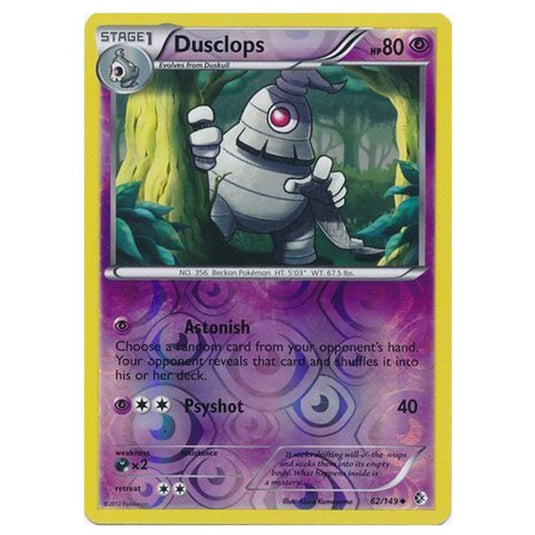 Pokemon - Black & White - Boundaries Crossed (Reverse Holo) - Dusclops 62/149