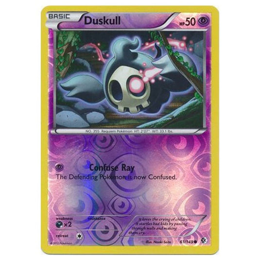 Pokemon - Black & White - Boundaries Crossed (Reverse Holo) - Duskull 61/149
