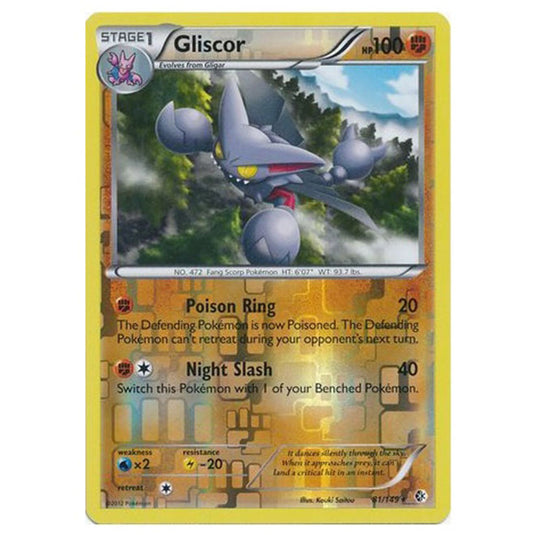 Pokemon - Black & White - Boundaries Crossed (Reverse Holo) - Gliscor 81/149