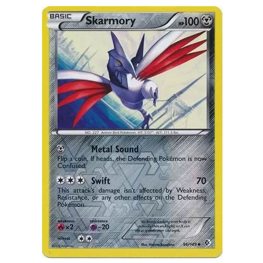 Pokemon - Black & White - Boundaries Crossed (Reverse Holo) - Skarmory 96/149