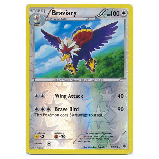 Pokemon - Black & White - Emerging Powers - (Reverse Holo) - Braviary 88/98