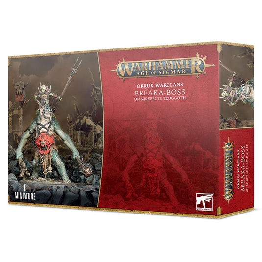 Warhammer Age of Sigmar - Orruk Warclans - Breaka-boss on Mirebrute Troggoth