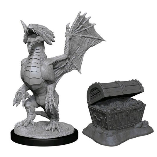 Dungeons & Dragons - Nolzur's Marvelous Miniatures - Bronze Dragon Wyrmling & Pile of Sea found Treasure