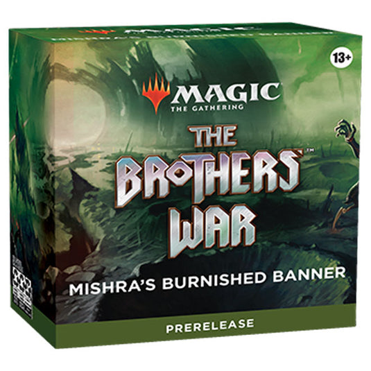 Magic the gathering The Brothers War Mishras Burnished Banner Pre Release Kit Total Cards