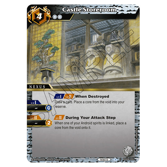 Castle Storeroom BSS06-093 card from the Battle Spirits Saga set Inverted World Chronicle - Generational Link
