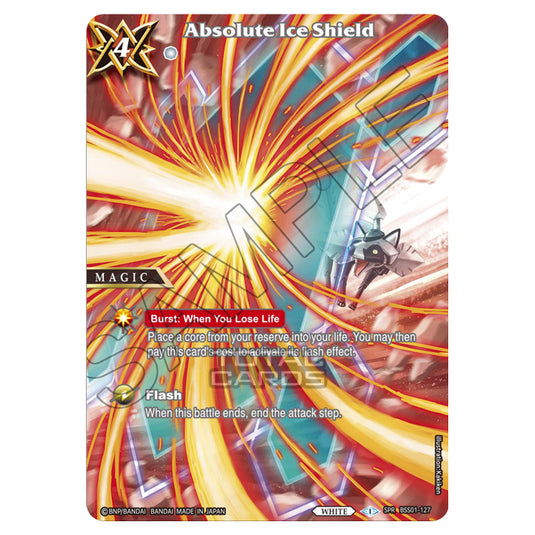 Battle Spirits Saga - Dawn of History - Absolute Ice Shield (Special Rare) - BSS01-127a