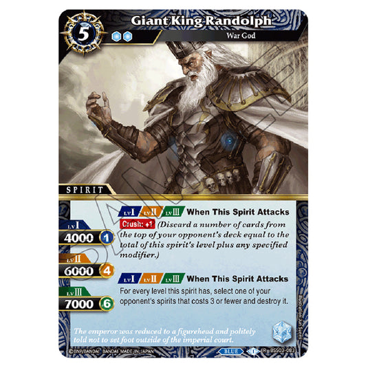 Battle Spirits Saga - Aquatic Invaders - Giant King Randolph (Rare) - BSS03-083