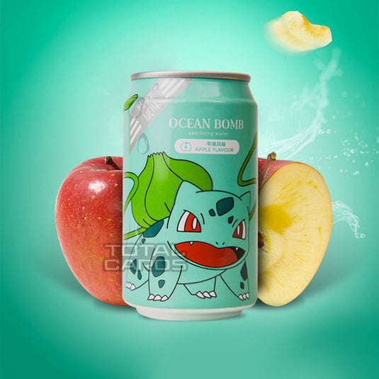 Ocean Bomb - Pokemon Bulbasaur - Apple Flavoured Sparkling Water (355ml)