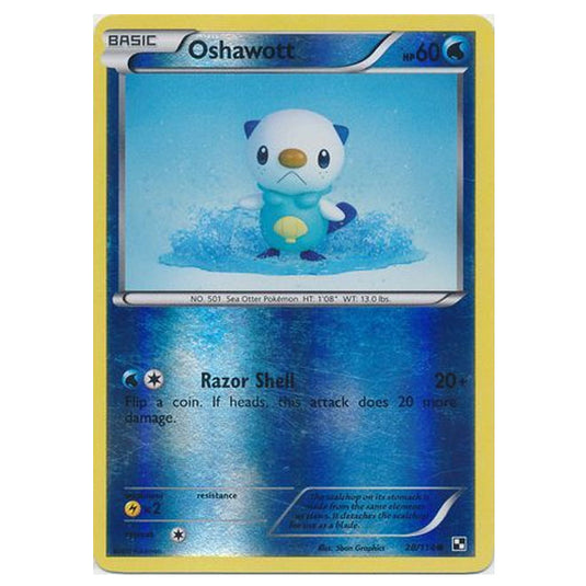 Pokemon - Black & White - (Reverse Holo) Oshawott 28/114