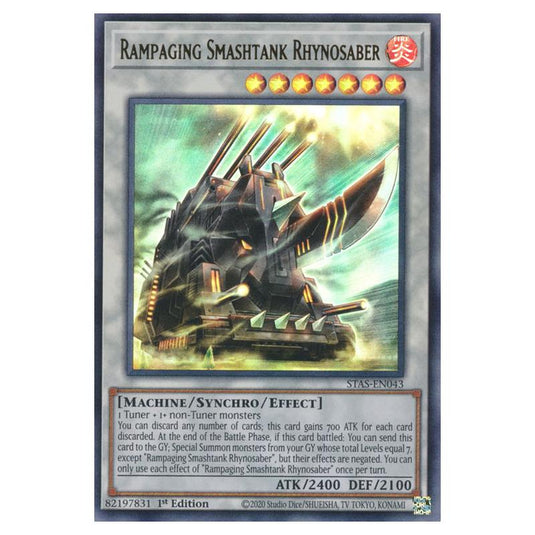 Yu-Gi-Oh! - 2-Player Starter Set - Rampaging Smashtank Rhynosaber (Ultra Rare) STAS-EN043