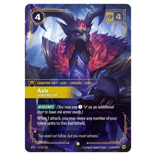 Riftbound: League of Legends TCG - Spiritforged - Azir - Sovereign - 177a/221