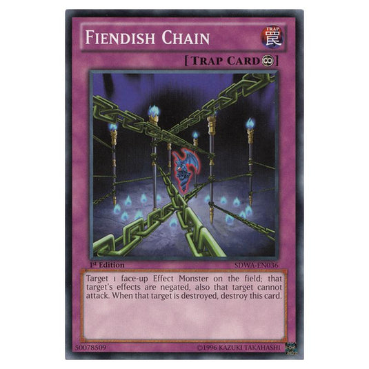 Yu-Gi-Oh! - Samurai Warlords Structure Deck - Fiendish Chain (Common) SDWA-EN036