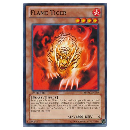 Yu-Gi-Oh! - Onslaught of the Fire Kings Structure Deck - Flame Tiger (Common) SDOK-EN019