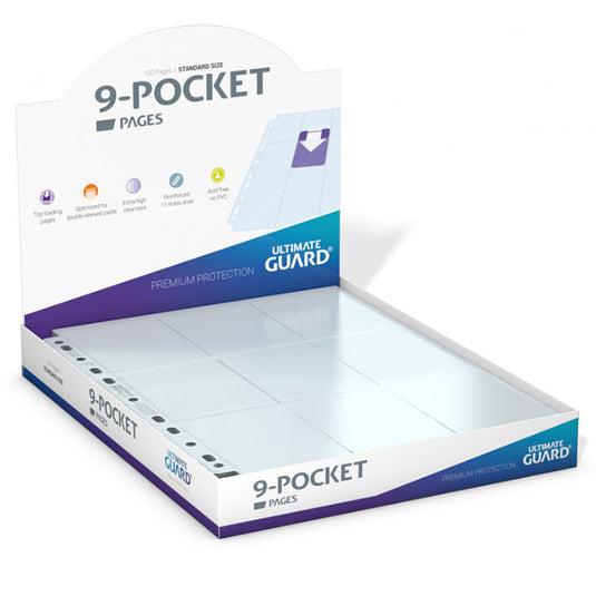 Ultimate Guard - 9-Pocket Pages - Top-Loading Clear (100)