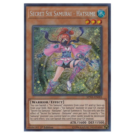 Yu-Gi-Oh! - Spirit Warriors - Secret Six Samurai - Hatsume (Secret Rare) SPWA-EN003